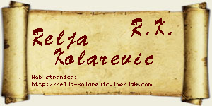Relja Kolarević vizit kartica